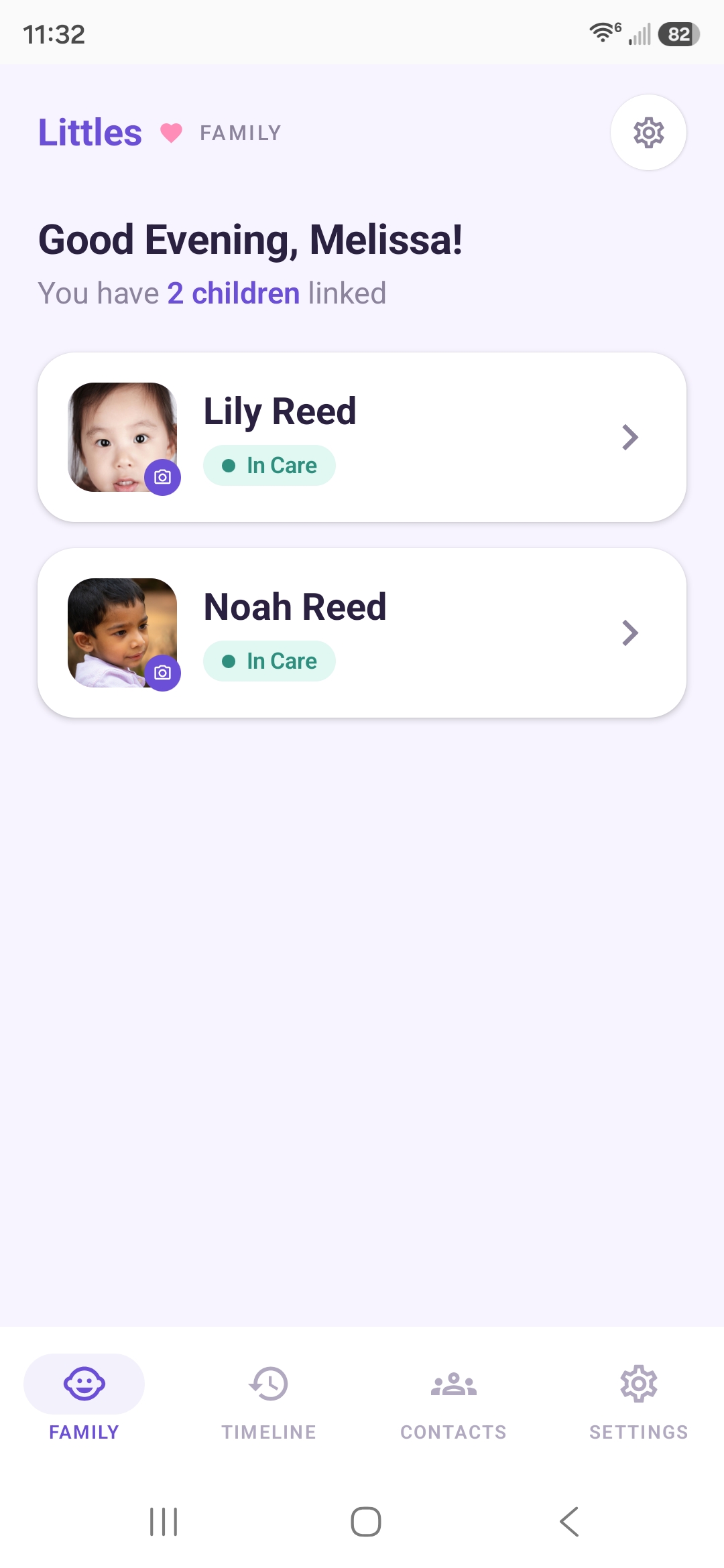 Parent family home with two children in care